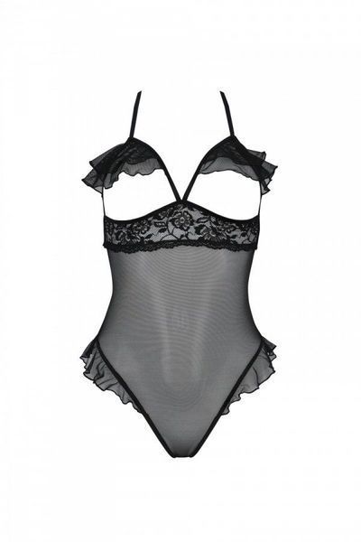 Эротическое боди Passion DOLLY BODY, XXL/XXXL, black, с открытыми чашками SO9703 фото