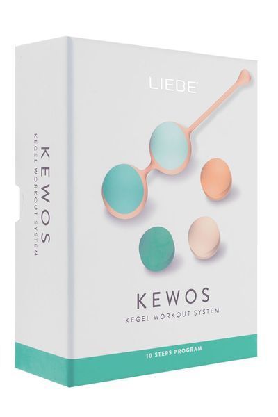 Вагинальные шарики Liebe Kewos &mdash; Peach/Mint, 5 шариков в комплекте, 15, 25, 35, 45 и 55 г SX1595 фото