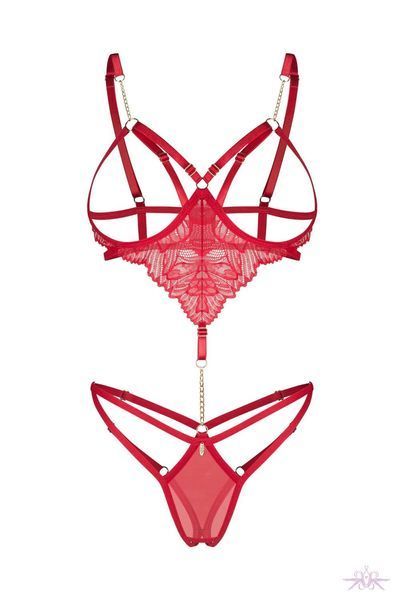 Боди Obsessive Matildea crotchless teddy L/XL SX3607 фото
