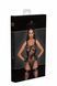 Боді Noir Handmade F242 Tulle body with patterned flock embroidery, S SX0151 фото 7